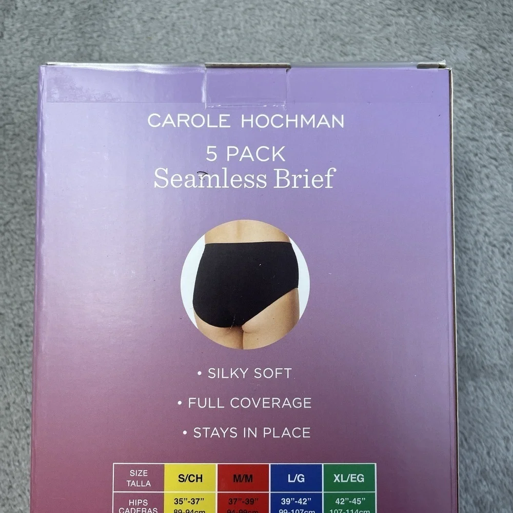 Carole Hochman Womens XL Seamless Brief Dark/Light e0494